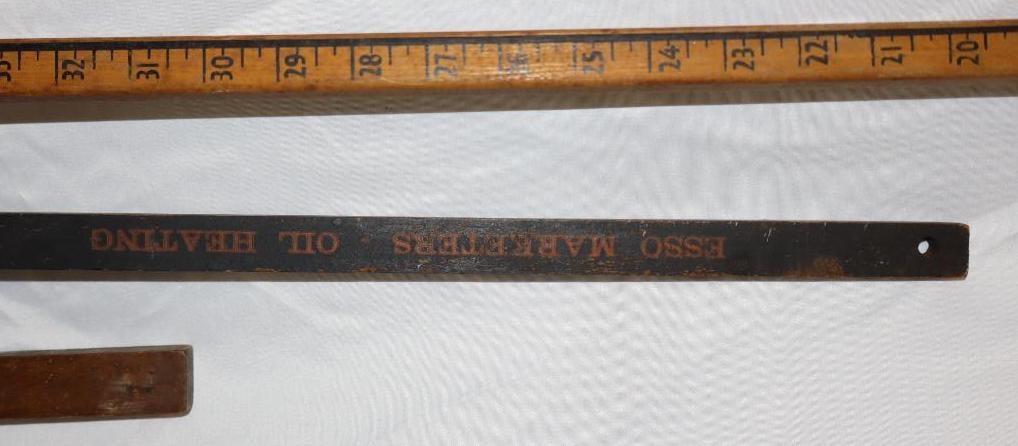 Group of 3 Esso Standard Oil Company Gas Tank Oil Measuring Sticks (1 of 4)