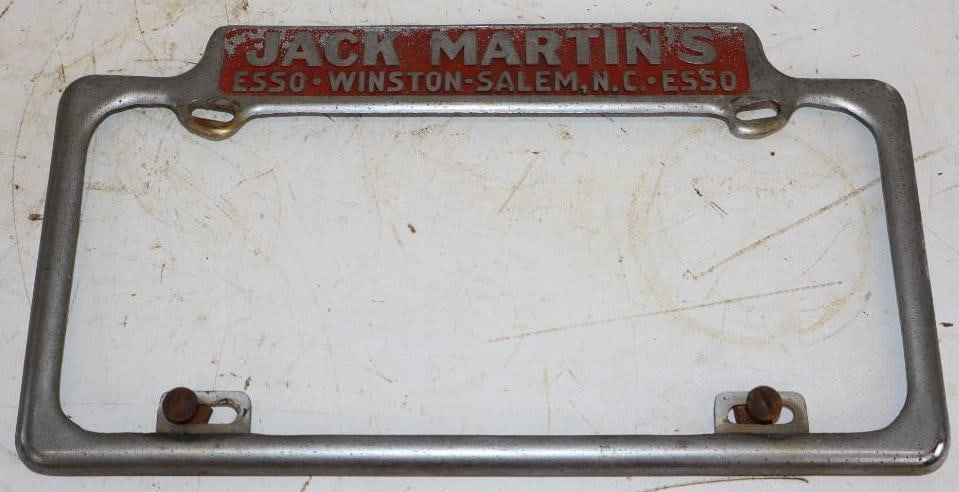 Jack Martin's Esso Service Station Winston-Salem NC License Plate Frame (1 of 2)