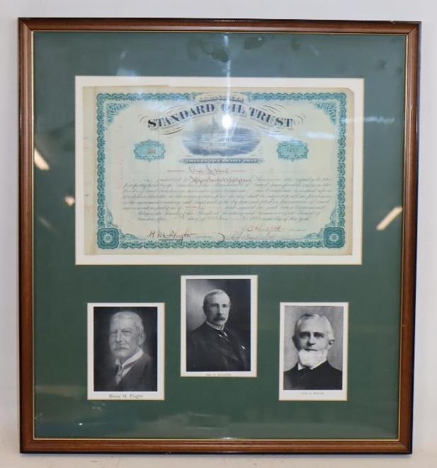 1882 Standard Oil Trust Stock Share Certificate, Rockefeller, Bostwick, Flagler (1 of 4)