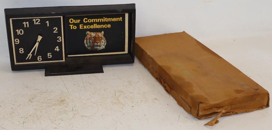 Group of 2 Gas Pump Topper Shaped Exxon Clocks (1 of 3)