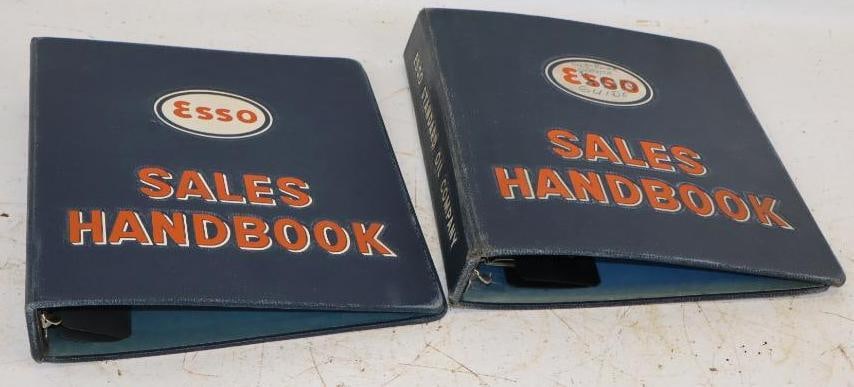 Group of 2 Esso Sales Handbook Binders: 11.75x10x2 Each