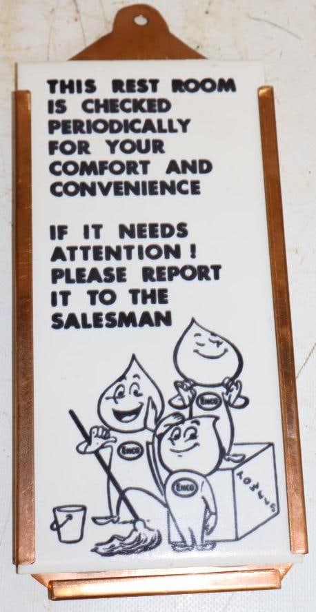 Enco Restroom Checked Periodically Wall Tile with Brass Hanger: 4.5x10