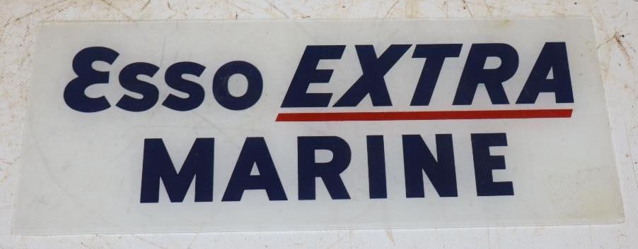 Esso Extra Marine Gas Pump Advertising Ad Glass (1 of 2)