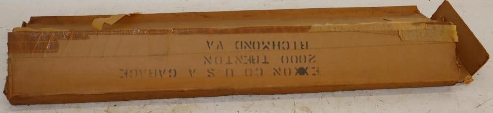 Group of 10 NOS Exxon Plus and Regular Gas Pump Panel Signs in Original Box: 25x6 Each