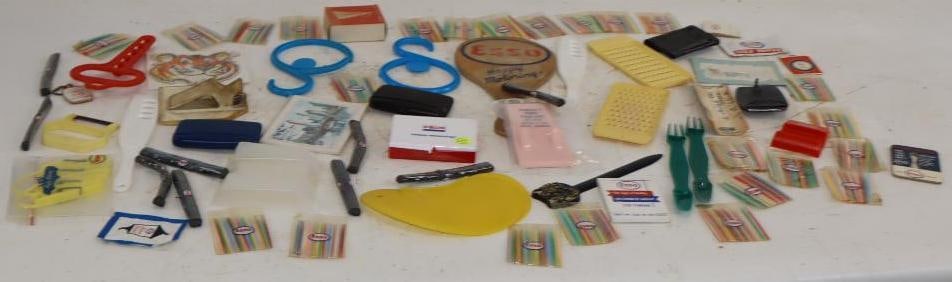 Large Group of Esso Gas Station Giveaways and Advertising Items: Largest is 11x5