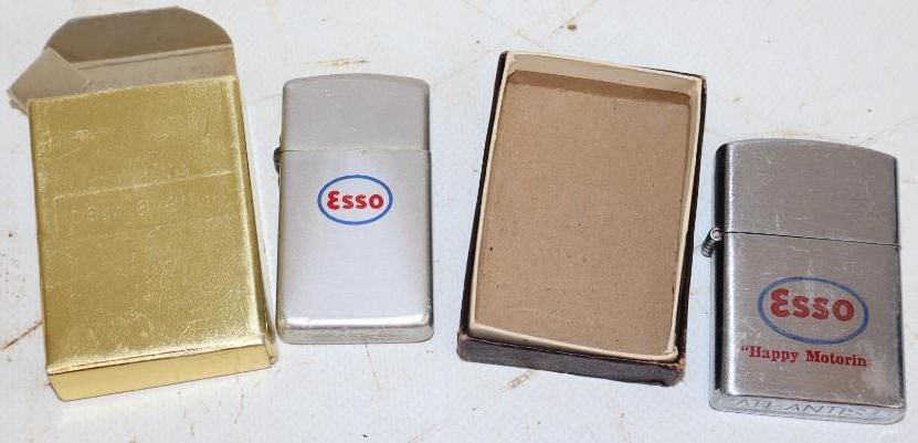Group of 2 Esso Advertising NOS Park and Atlantis refillable Lighters in Original Boxes (1 of 4)