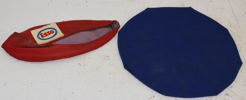 Group of 2 Esso Gas Station Attendant Hats: Largest is 10x10