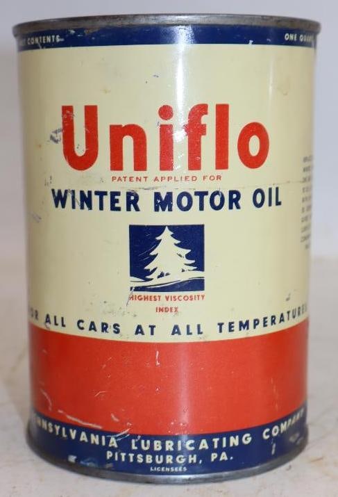 Skelly Uniflo Winter 1qt Metal Oil Can: 32oz Empty