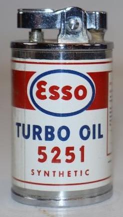 Esso Turbo Oil 5251 Oil Can Shaped Refillable Lighter (1 of 2)