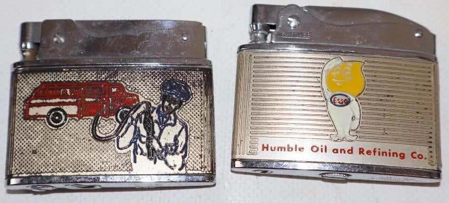 Group of 2 Different Esso Kay-Cee Refillable Lighters (1 of 2)