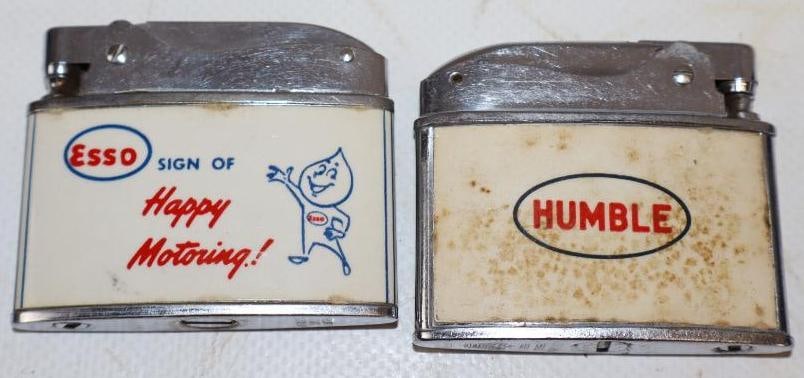 Group of 2 Esso and Humble Warco and Crown Advertising Refillable Lighters (1 of 2)