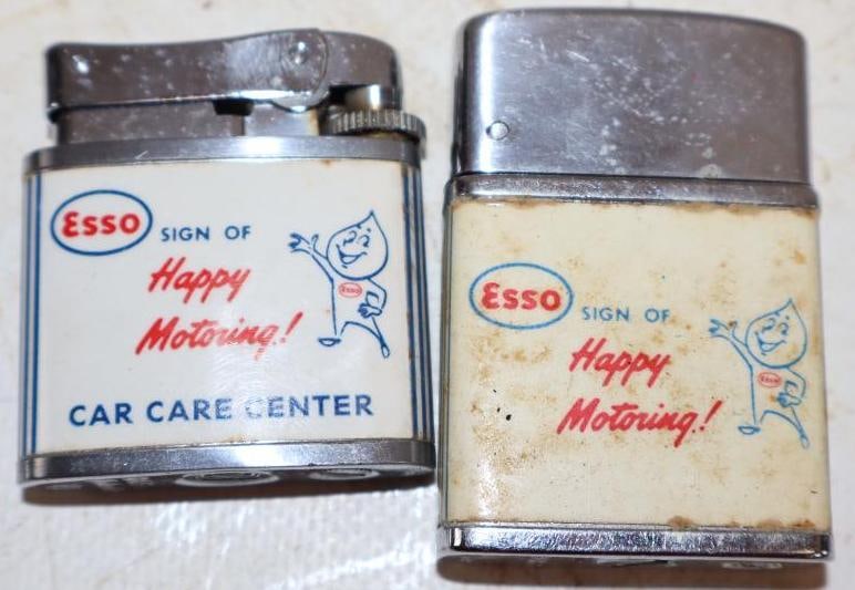 Group of 2 Esso Happy Motoring Advertising Refillable Lighters (1 of 2)