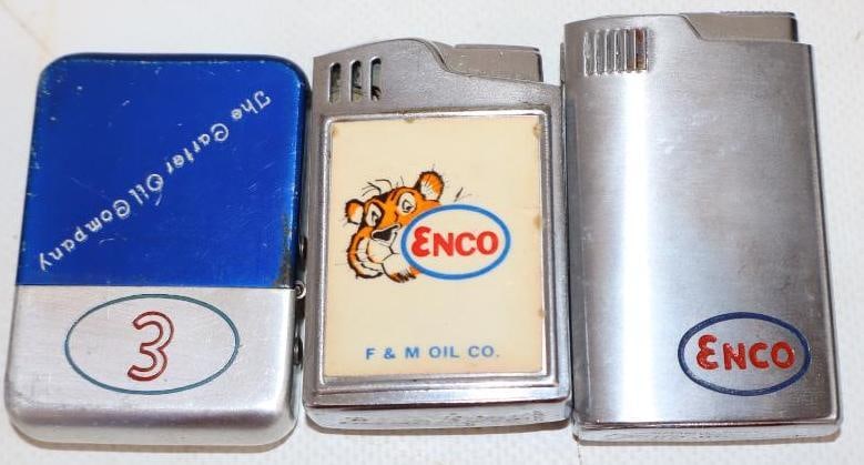 Group of 3 Enco and Carter Advertising Refillable Lighters (1 of 2)
