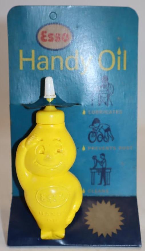 Esso Oil Drop Shaped Plastic Handy Oiler with Original Display Card (1 of 2)