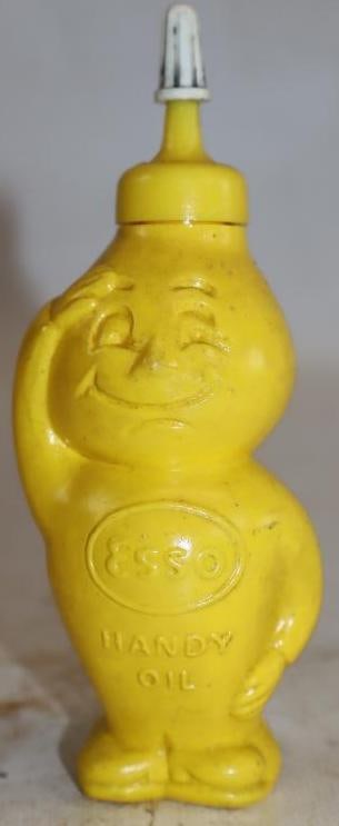 Esso Oil Drop Shaped Plastic Handy Oiler: 1.5" x 1.25" x 4.5"