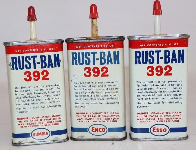 Group of 3 Esso, Enco, Humble Rust-Ban 392 Handy Oiler Cans (1 of 2)