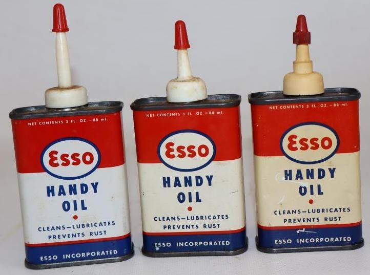Group of 3 Esso Handy Oiler Cans (1 of 2)