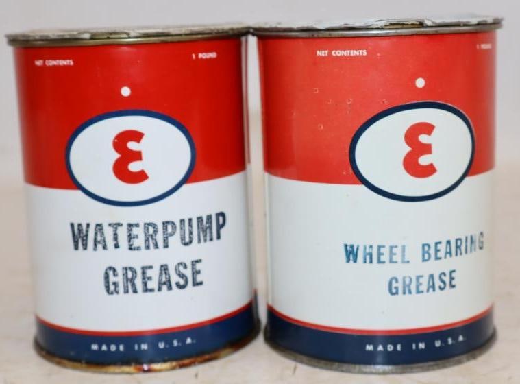 Group of 2 Different Carter Oil 1 Pound Grease Cans (1 of 2)