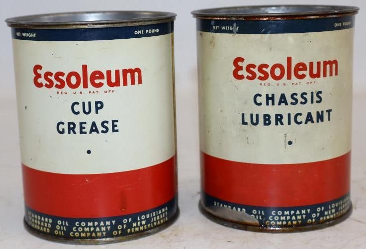 Group of 2 Essoleum 1 Pound Grease Cans (1 of 2)