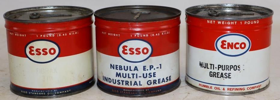 Group 3 Esso and Enco Unopened 1 Pound Grease Cans (1 of 2)
