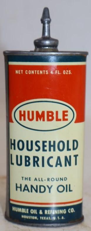 Humble Oil Oval Household Lubricant Lead Top Handy Oil Can (1 of 2)