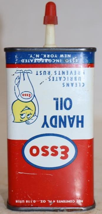 Esso Handy Oil Can with Mr. Oil Drop Factory Error Upside Down: 4 ounce size