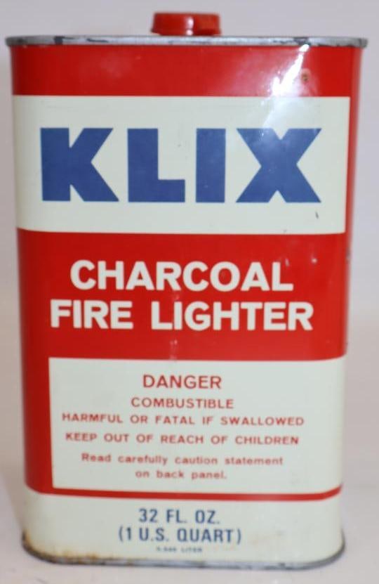 Humble Klix Charcoal Lighter Fluid 1 Quart Oil Can (1 of 2)