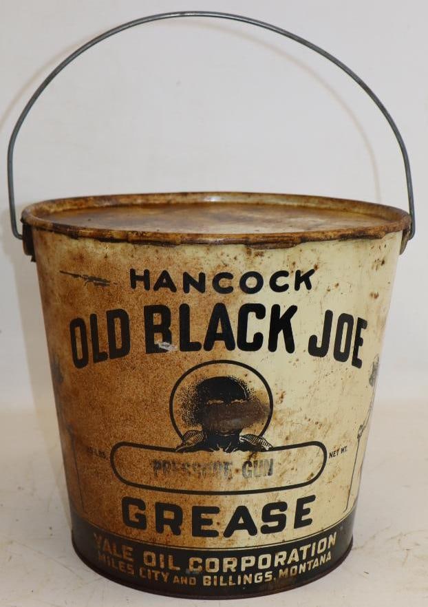 Yale Oil Hancock Old Black Joe 25 Pound Grease Can (1 of 3)