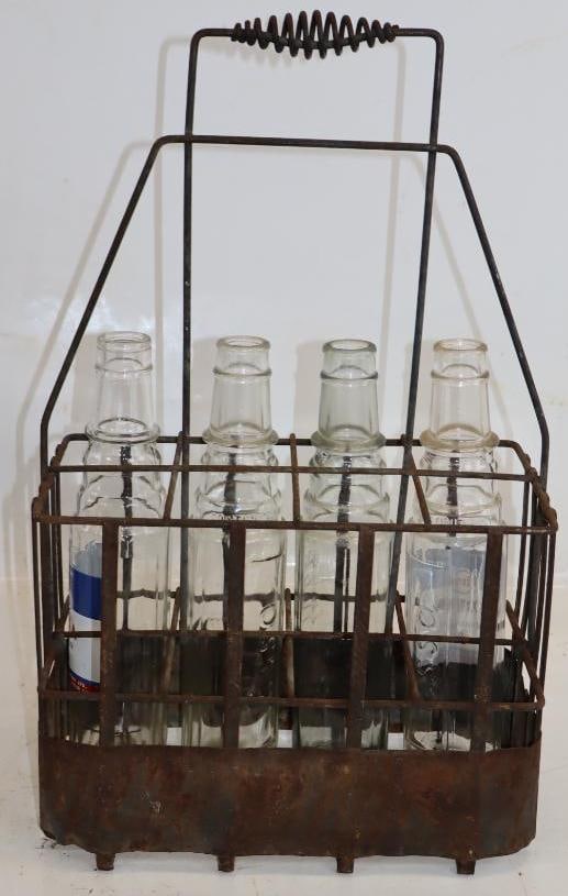 Group of 4 Esso, Essolube, Extra Oil Bottles with Carrier (1 of 4)