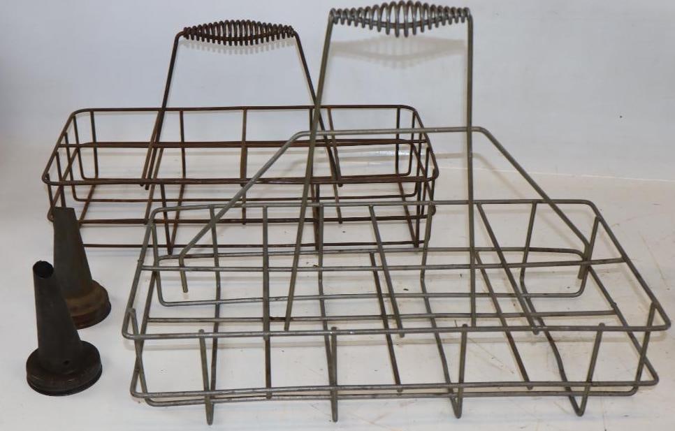 Group of 2 Glass Bottle Carriers 8 Bottles Each (1 of 6)