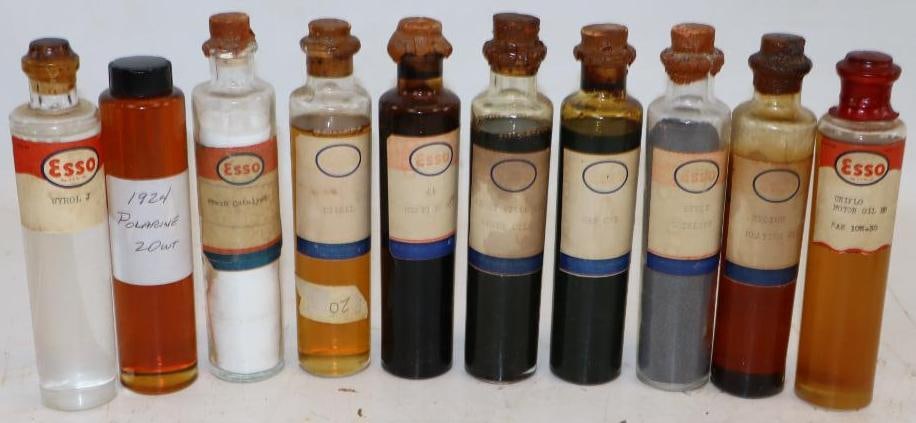 Group of 10 Esso Oil Sample Bottles (1 of 5)