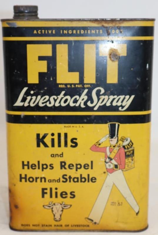 Stanco Flit Livestock Spray Graphic 1 Gallon Oil Can (1 of 4)