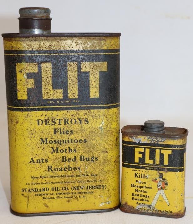 Group of 2 Standard of New Jersey Flit Insecticide Cans (1 of 2)