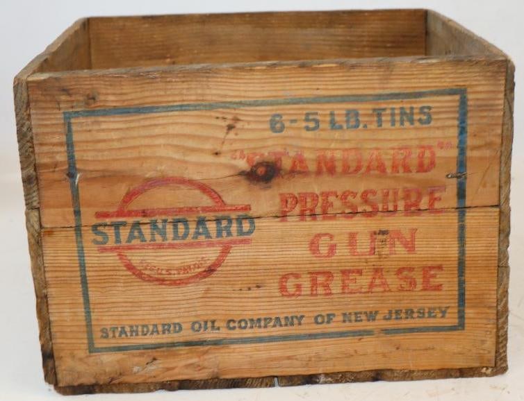 Standard of New Jersey 6 5lb Grease Gun Tins Shipping Crate: 12" x 8.25" x 10.5"
