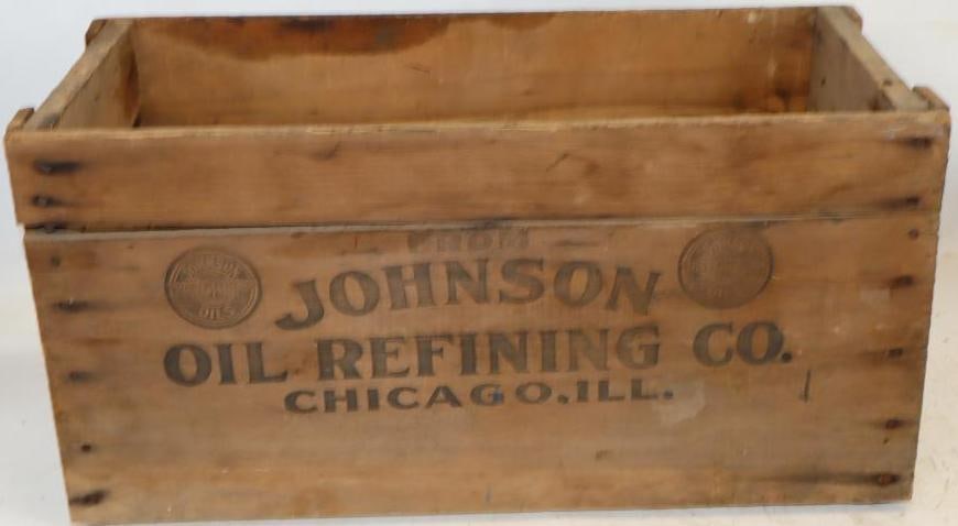 Johnson Oil Refining High Pressure Grease Wooden Shipping Crate (1 of 4)