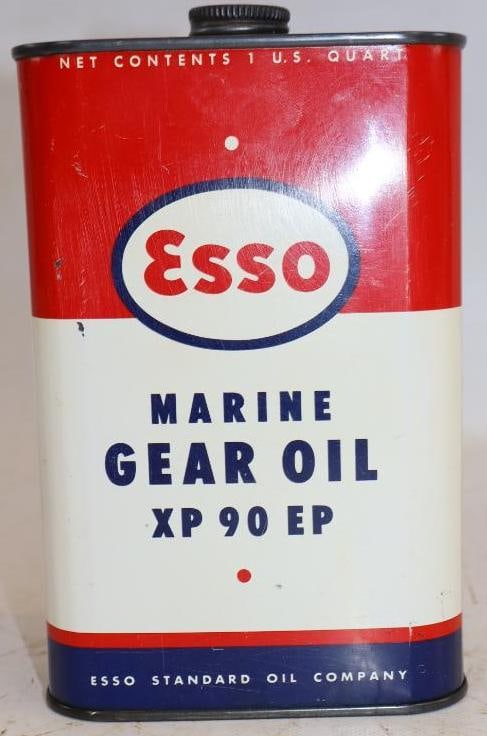 Esso Marine 90 Weight Gear Oil Quart Can (1 of 2)