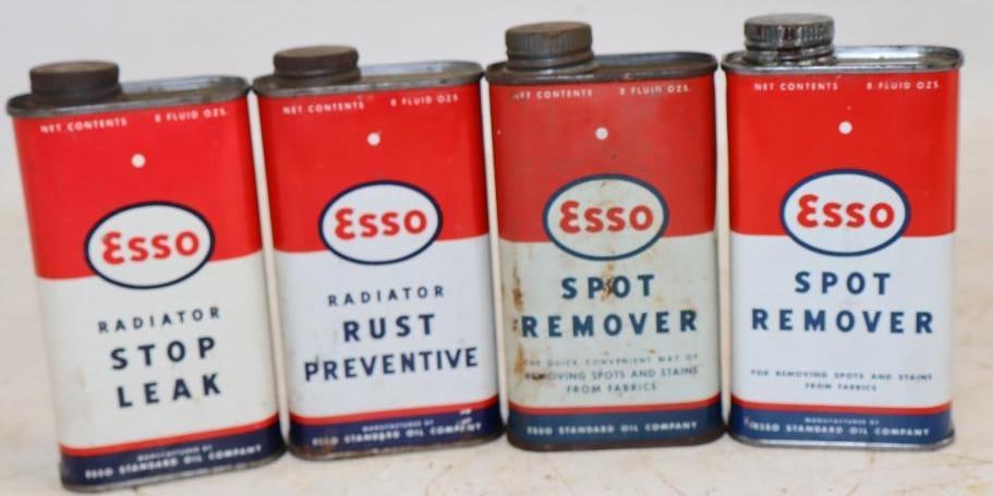 Group of 4 Esso Spot Remover and Rust Preventative Half Pint Cans (1 of 2)
