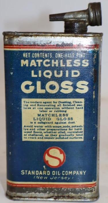 Standard of New Jersey Matchless Liquid Gloss Half Pint Oil Can (1 of 2)
