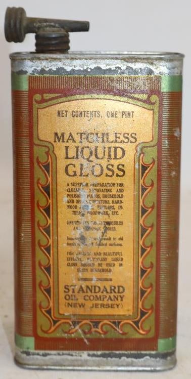 Standard of New Jersey Matchless Liquid Gloss Pint Oil Can (1 of 2)