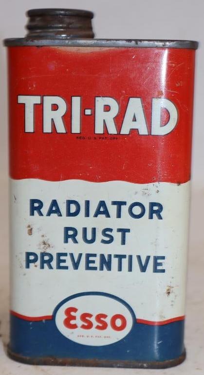Esso Tri-Rad Radiator Rust Preventative Half Pint Oil Can: 8oz, empty