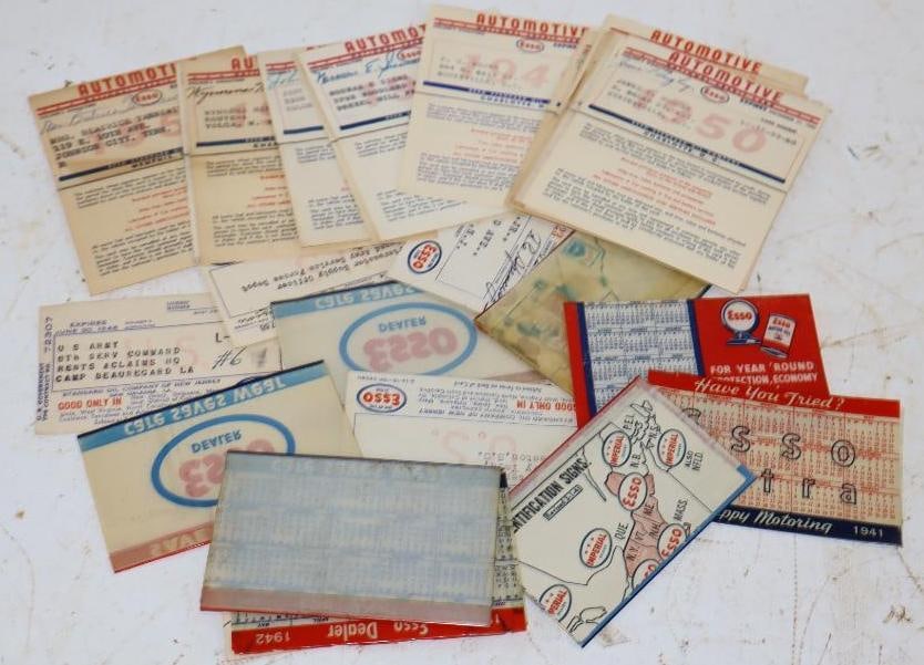 Group of 34 1950's & 1960's National Paper Credit Cards and Plastic Sleeves: largest 4.25" x 3.75"