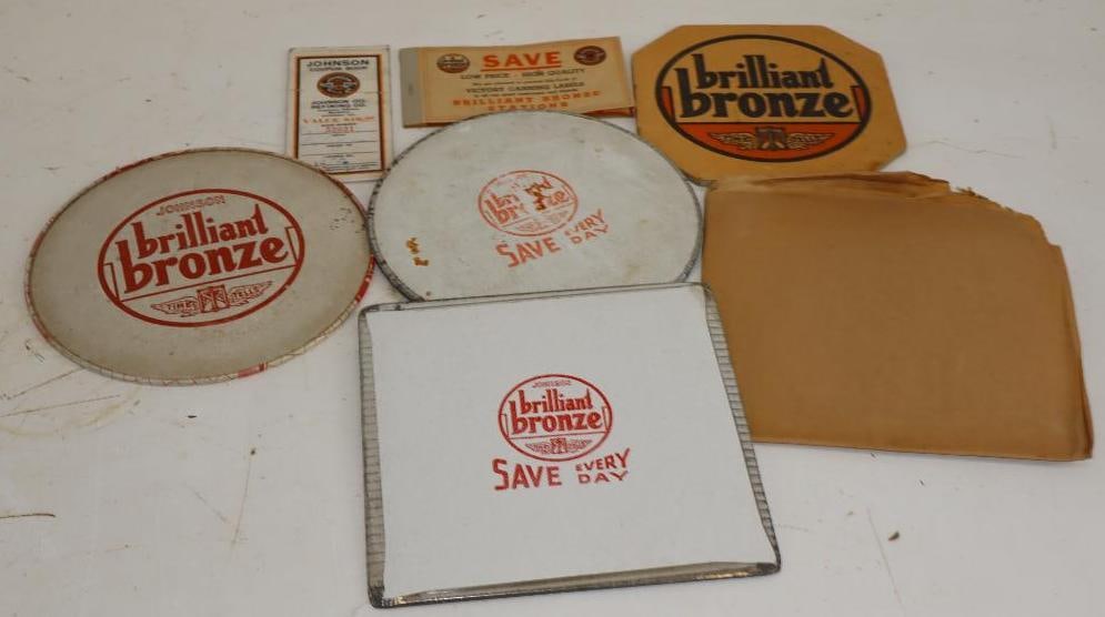 Group of 7 Johnson Gasoline and Brilliant Bronze Coupon Books and Gas Station Giveaways: largest 7" x 7"