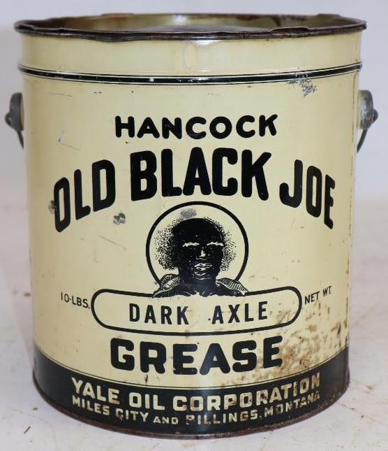 Yale Oil Hancock Old Black Joe 10lb Dark Axle Grease Can (1 of 3)