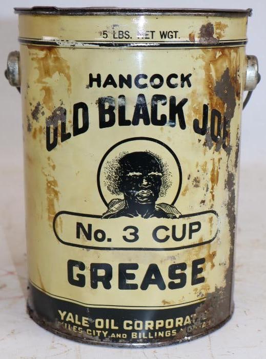 Yale Oil Hancock Old Black Joe #3 5lb Grease Can (1 of 2)