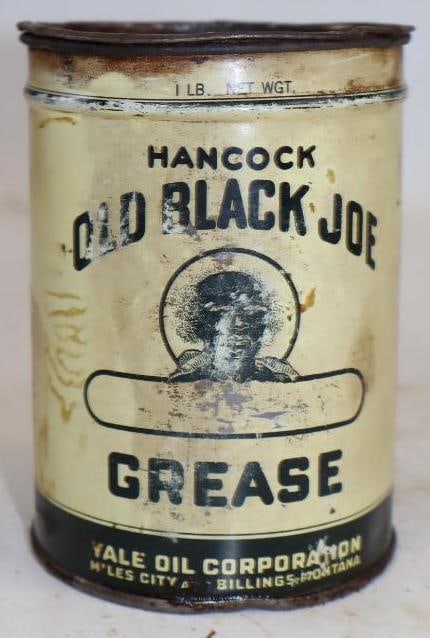 Yale Oil Hancock Old Black Joe 1lb Grease Can (1 of 2)