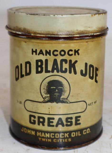 Yale Oil Hancock Old Black Joe 1lb Cup Grease Can (1 of 2)