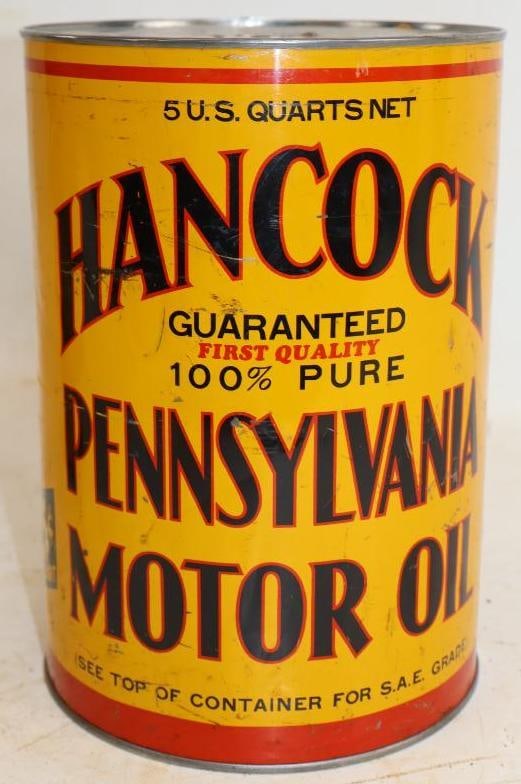 Hancock Yale Oil Metal 5 Quart 35 Cent Pricer Oil Can (1 of 3)