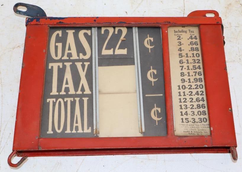 Standard Oil of NJ Visible Gas Pump Double Sided Pricer Box (1 of 2)