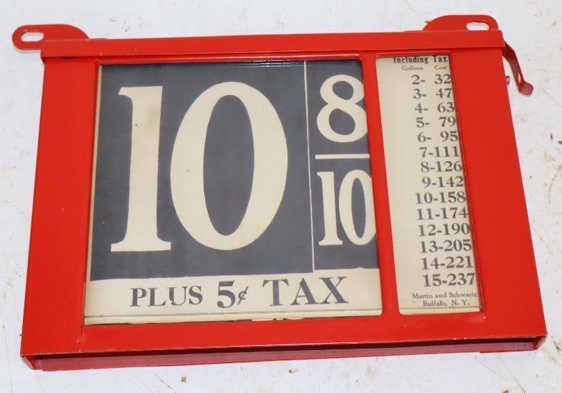 Standard Oil of NJ Visible Gas Pump Double Sided Pricer Box (1 of 2)