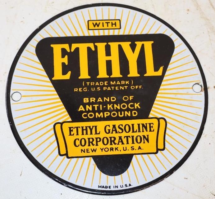 Porcelain With Ethyl Gas Pump Plate (1 of 4)